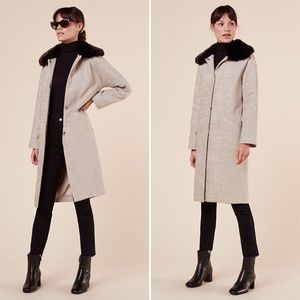 Reformation Rockefeller Coat in Perla! Size Xs
